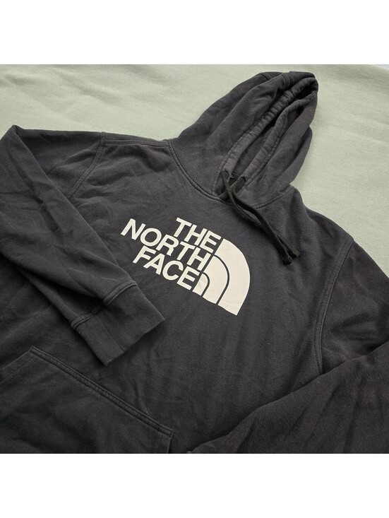 The North Face Other - The North Face Hoodie Mens Black Pullover White Logo Fleece Sweatshirt Size M